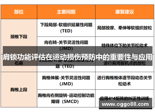 肩锁功能评估在运动损伤预防中的重要性与应用 肩锁功能评估在运动损伤预防中的重要性与应用